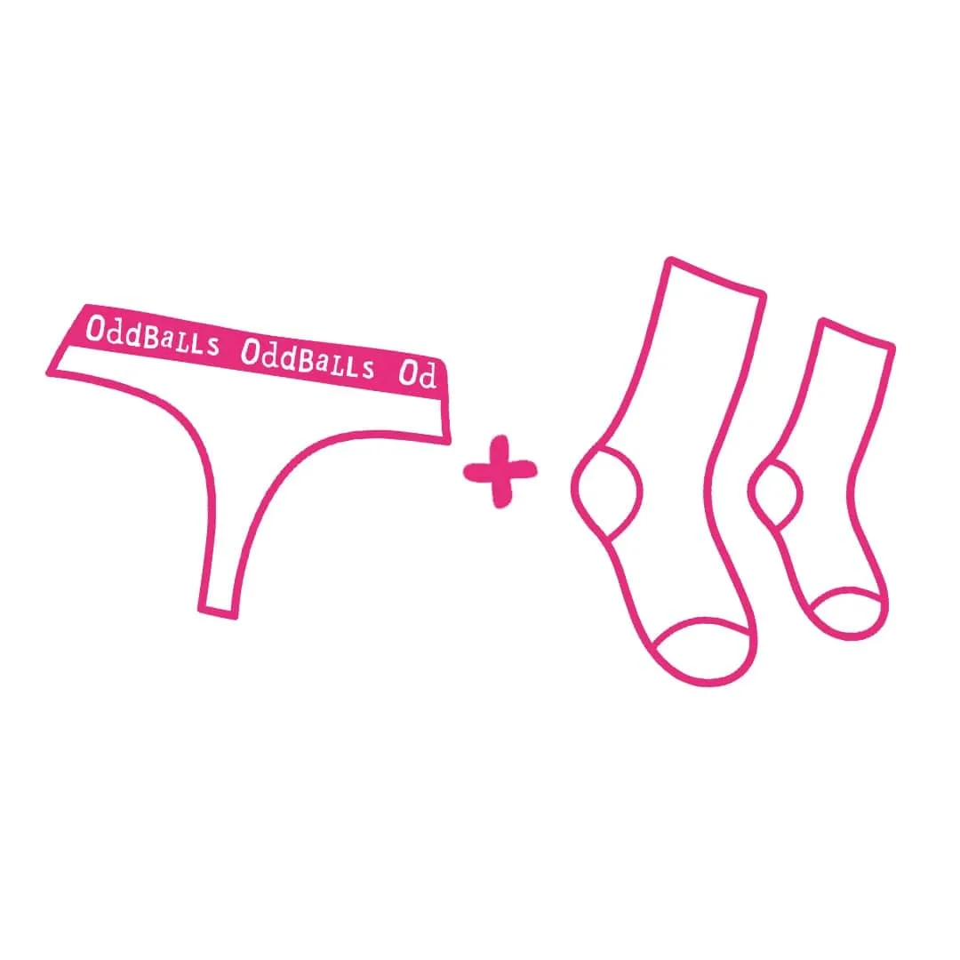 06 Month Pre-Paid: Ladies Thong & Free Socks - Monthly Subscription [G2]