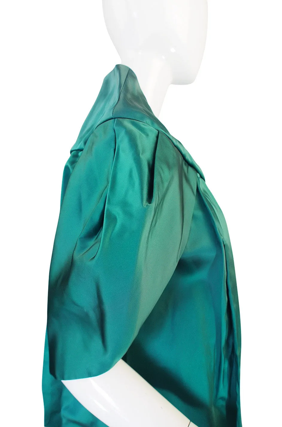 1950s Green Sculptural Lilli Diamond Dress & Jacket