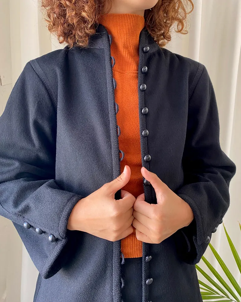 70s YSL Russian Wool Coat | S