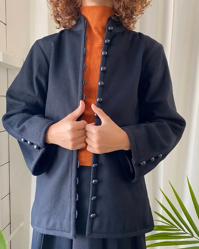 70s YSL Russian Wool Coat | S