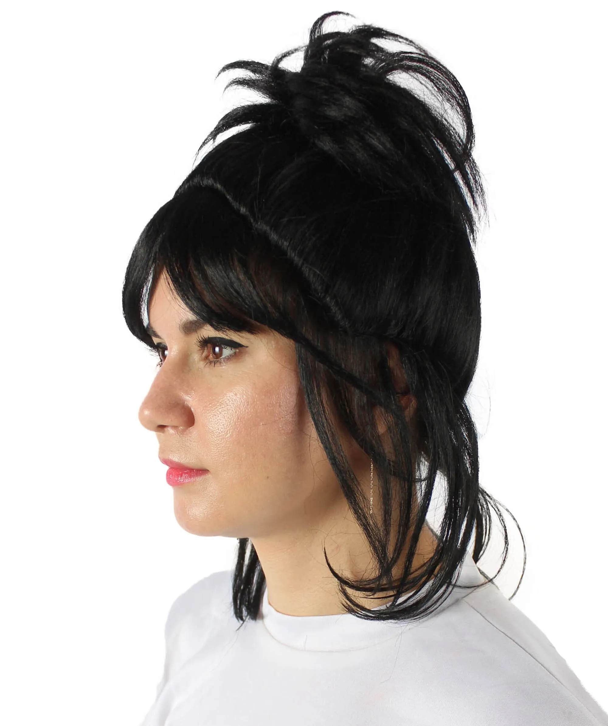 Adult Women’s American Singer Met Gala Mullet Wig With Bangs| Breathable Capless Cap| Flame-retardant Synthetic Fiber