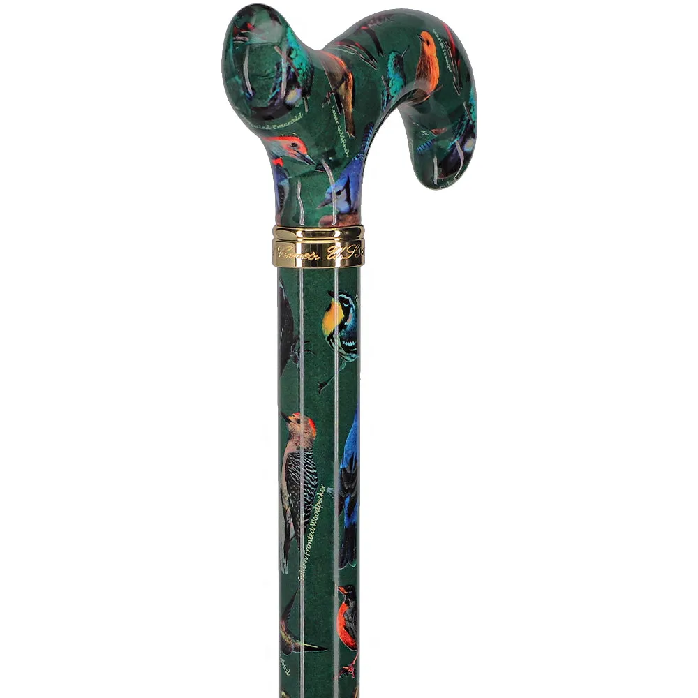 American Songbird: Designer Adjustable Cane w/ Patterned Handle