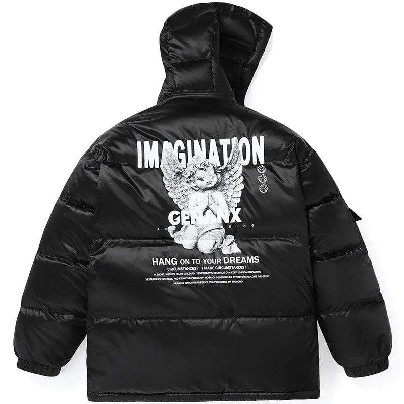 Angel Print Waterproof Down Jacket