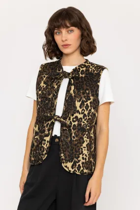 Animal Print Quilted Gilet