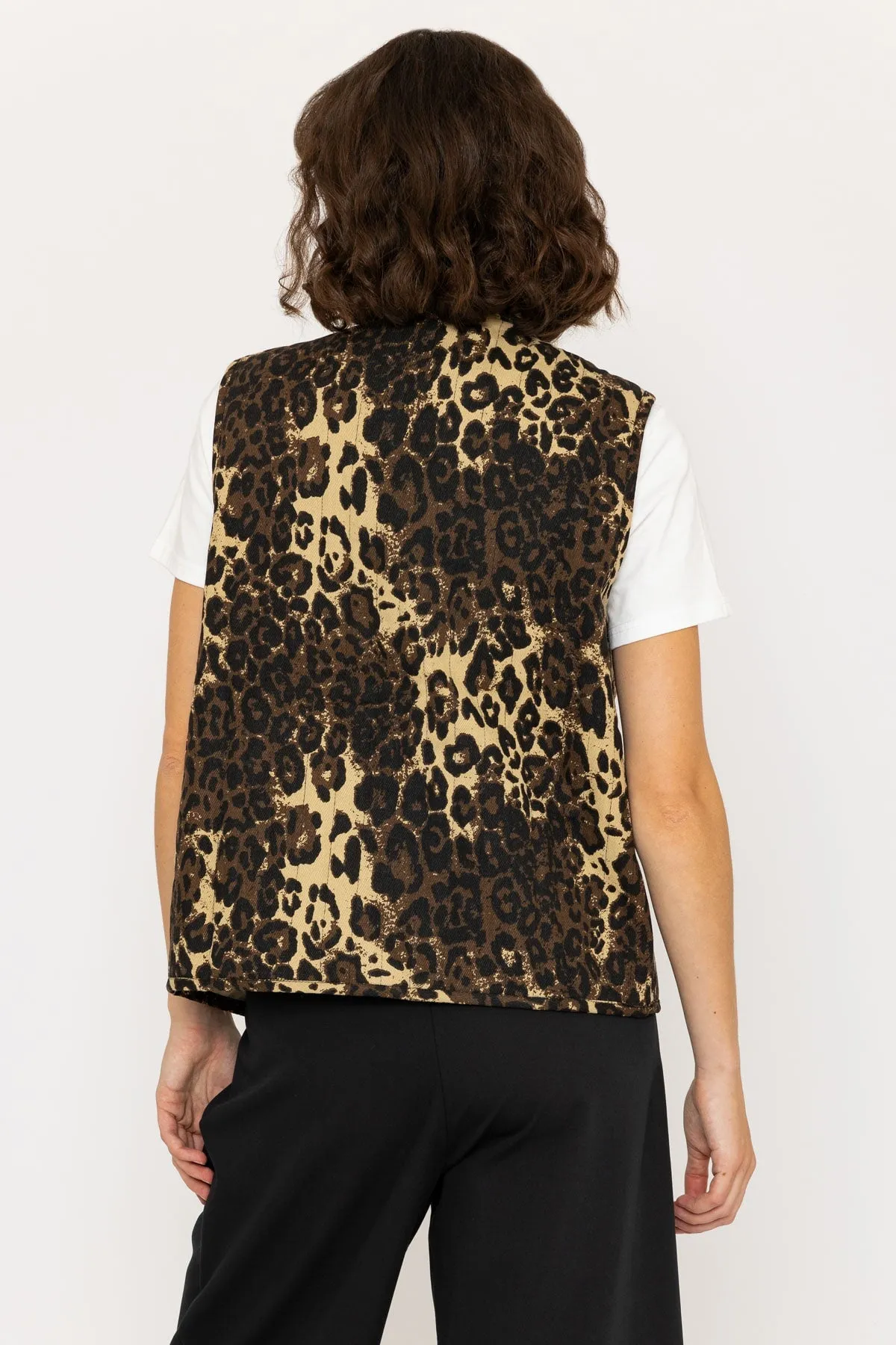 Animal Print Quilted Gilet