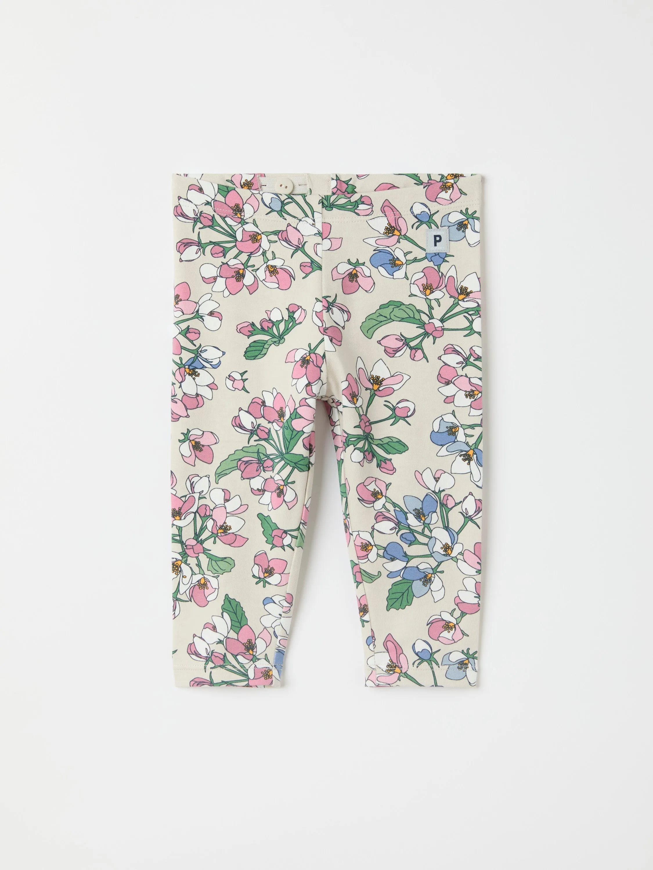 Apple Blossom Print Baby Leggings