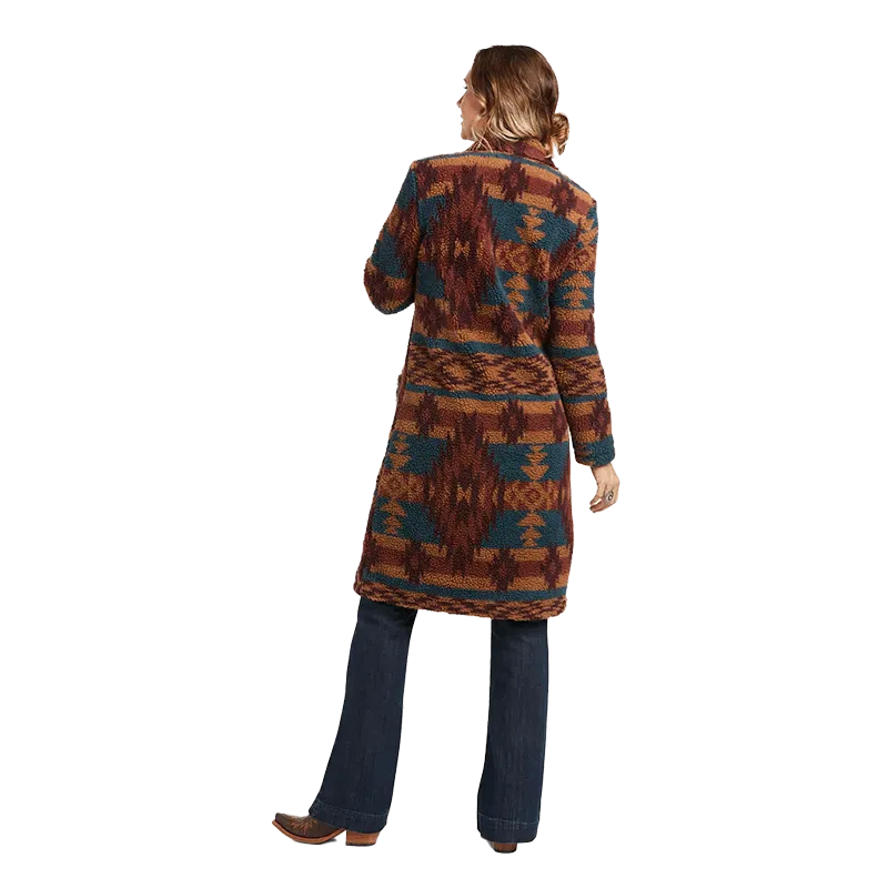 Ariat Women's Katharine Aztec Sherpa Multicolor Long Coat