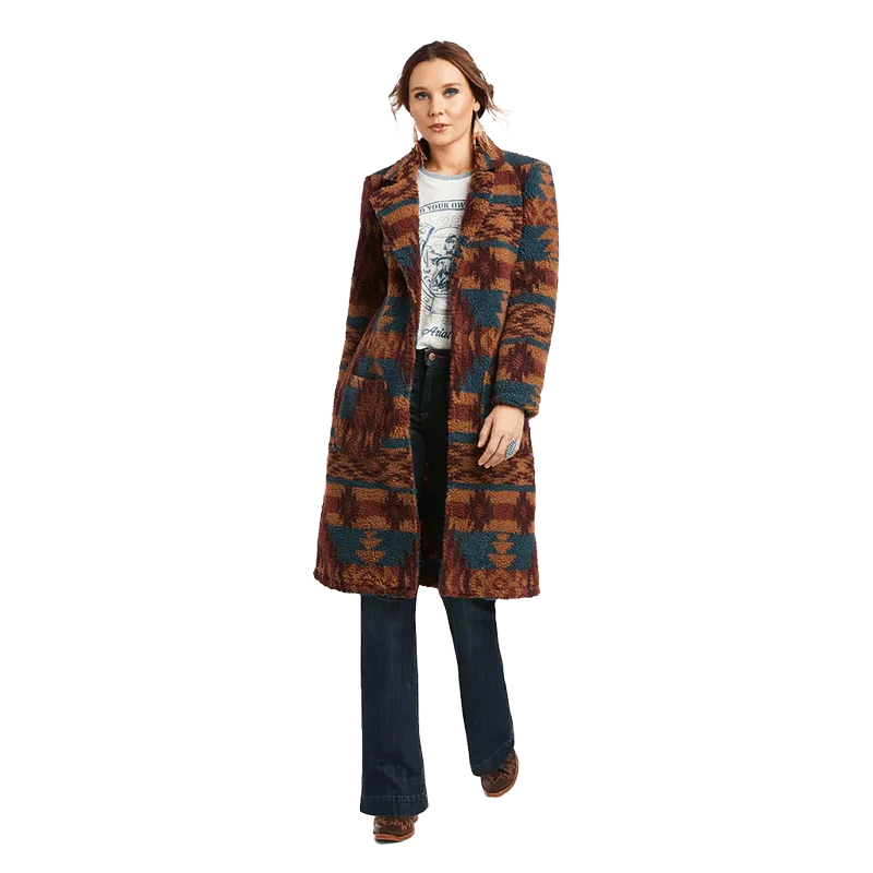 Ariat Women's Katharine Aztec Sherpa Multicolor Long Coat