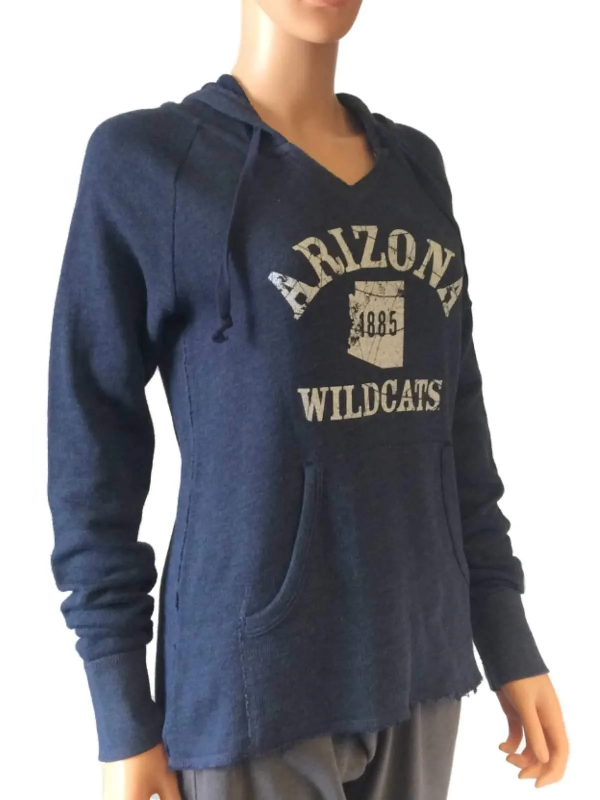 Arizona Wildcats Champion WOMEN Navy White Long Sleeve Hoodie Sweatshirt (M)