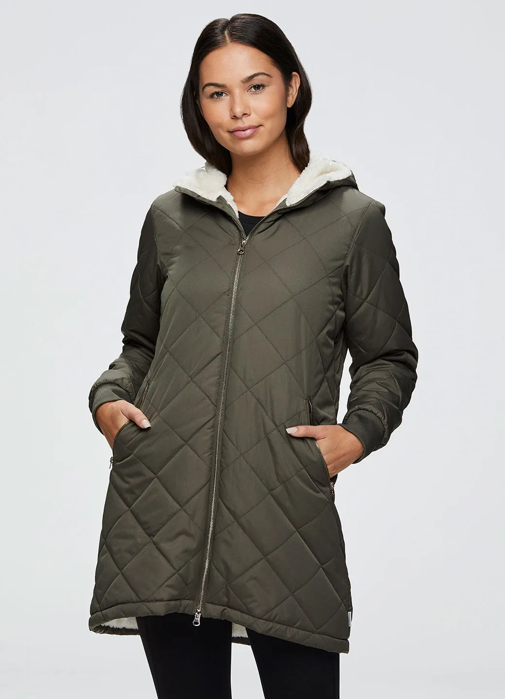 Aya Sherpa Lined Hooded Puffer Coat