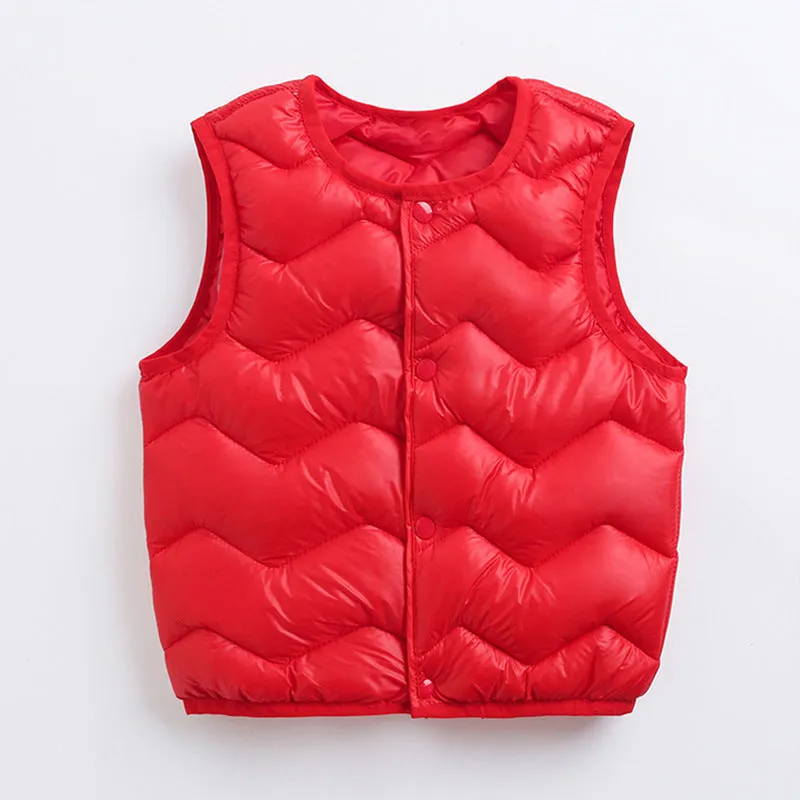 Baby Solid Color Quilted Thickened Vest Coat In Winter by MyKids-USA™