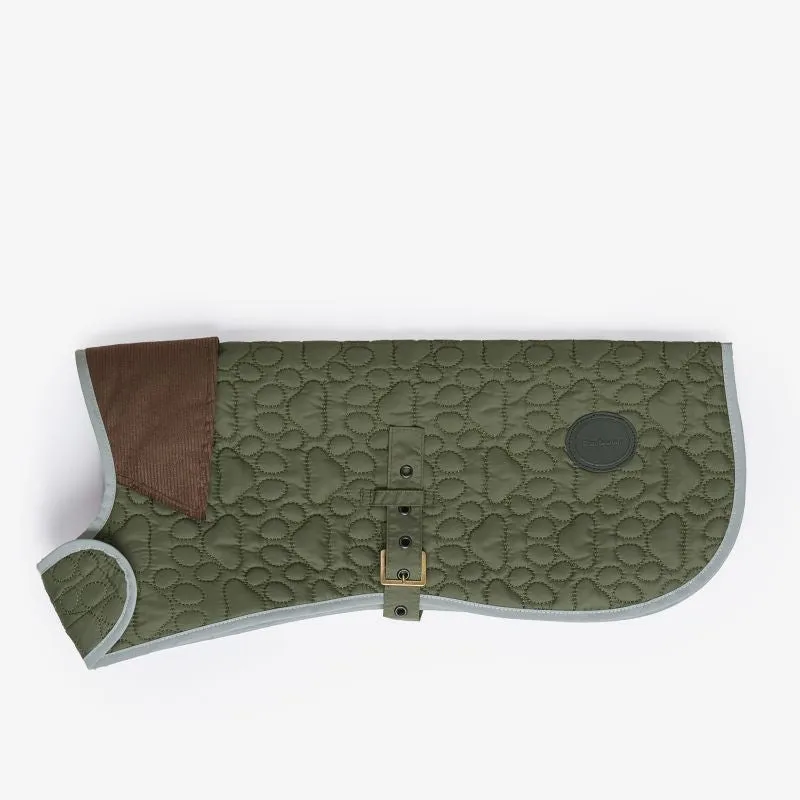 Barbour Paw Quilt Dog Coat - Olive