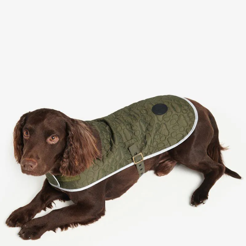 Barbour Paw Quilt Dog Coat - Olive