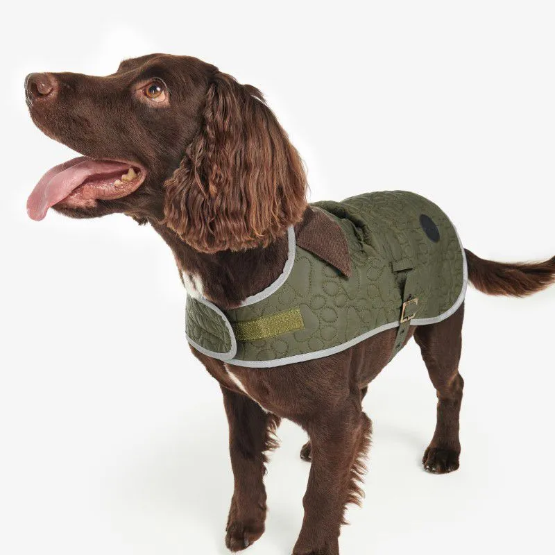 Barbour Paw Quilt Dog Coat - Olive