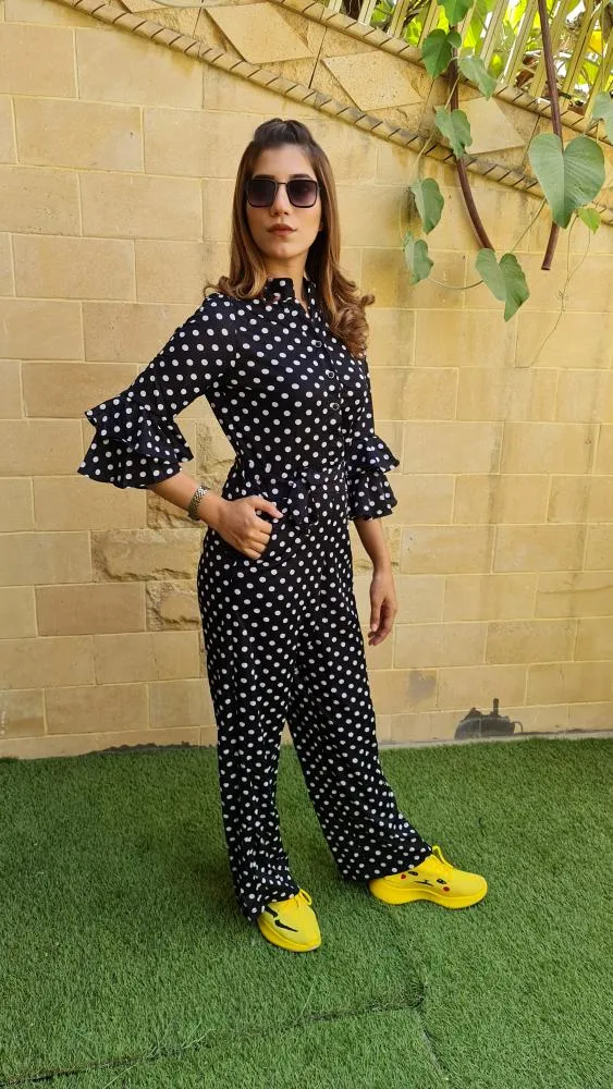 Black & White Dots Jumpsuit