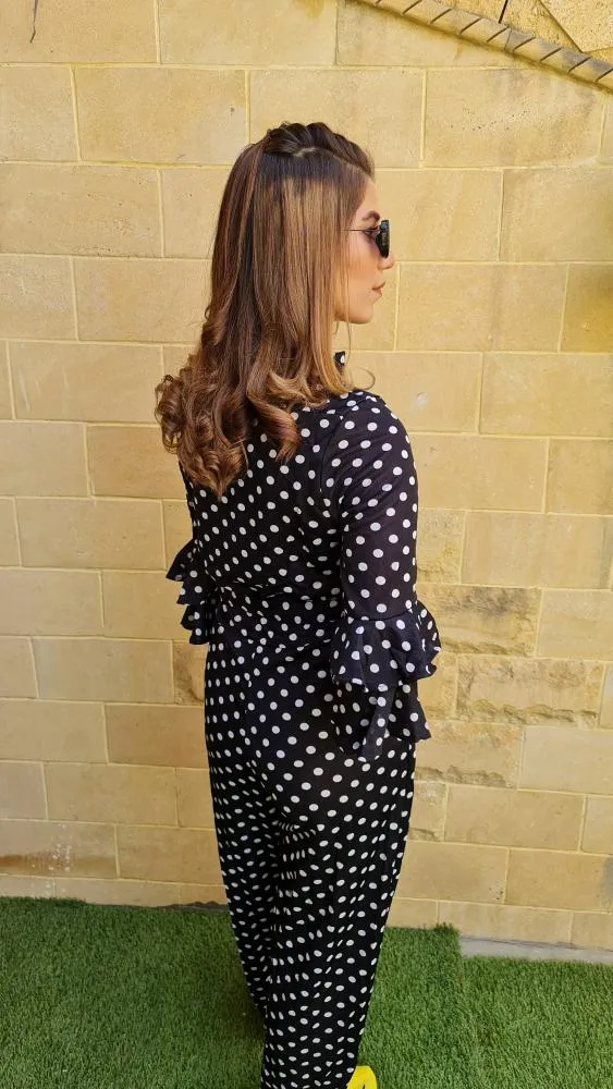 Black & White Dots Jumpsuit