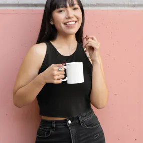 Black Crop Tank Top