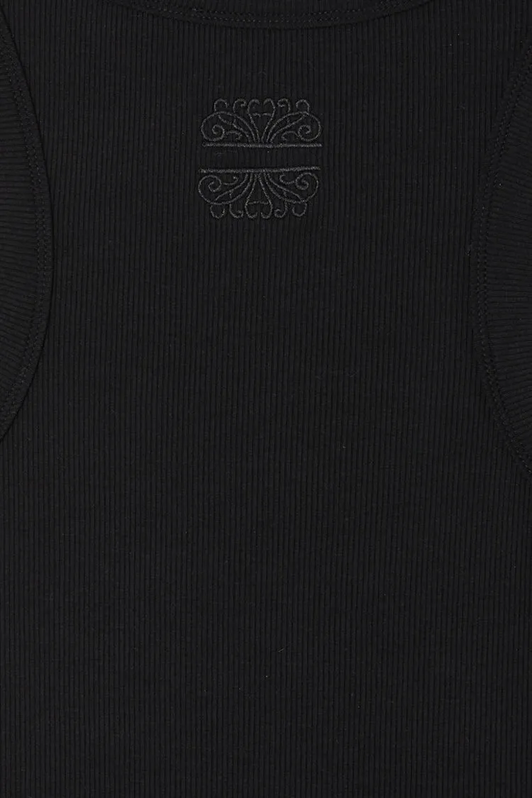 Black Ribbed Tank