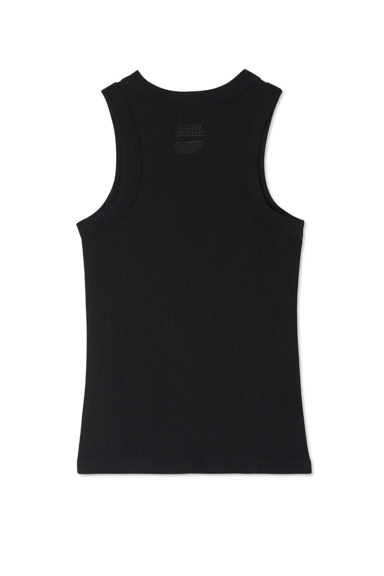 Black Ribbed Tank