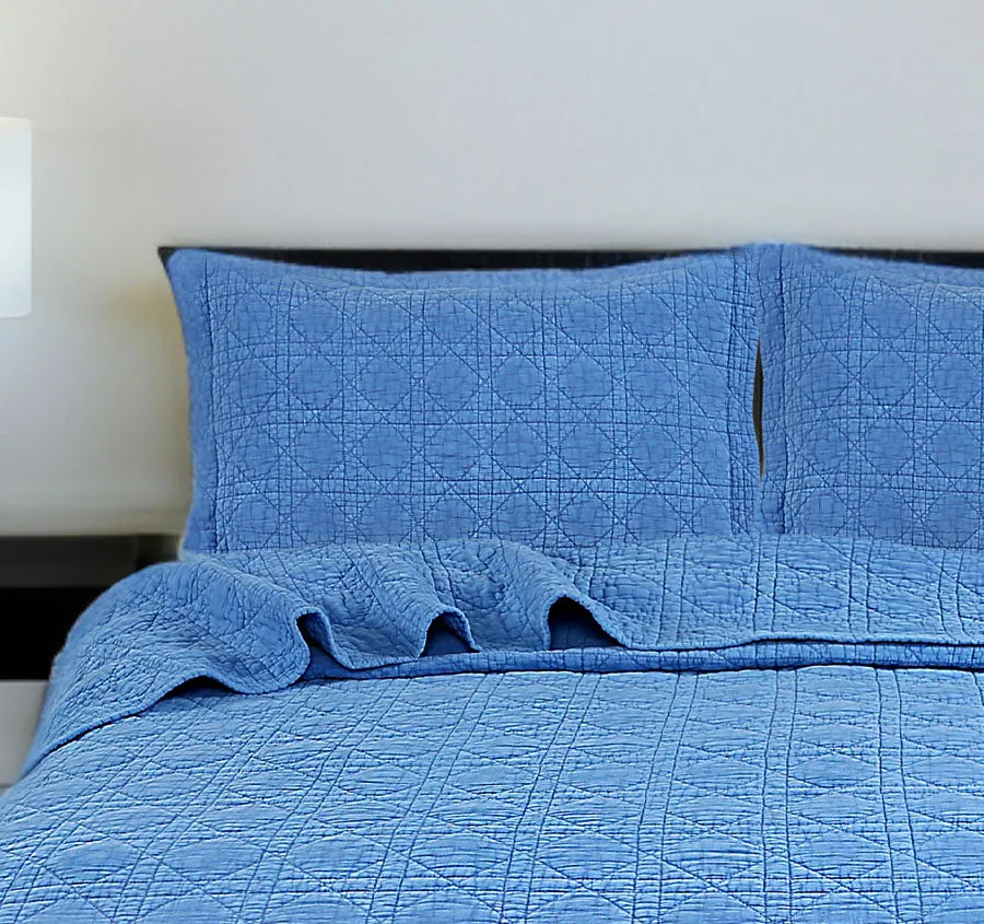 Blue Perennial Coverlet Set Range