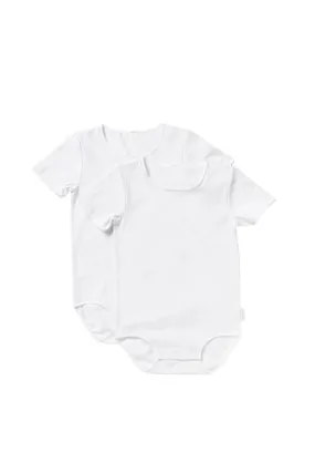 Bonds Wonderbodies Short Sleeve Bodysuit 2 Pk - White