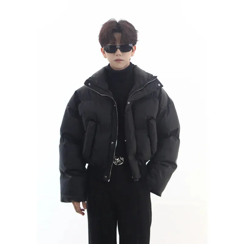 Bonsir Short Thick Male Jackets Warm Men's Quilted Padded Coats Winter Korean Reviews Many Work Casual Clothing Fashion