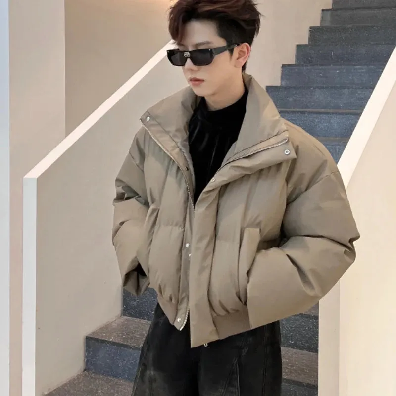 Bonsir Short Thick Male Jackets Warm Men's Quilted Padded Coats Winter Korean Reviews Many Work Casual Clothing Fashion