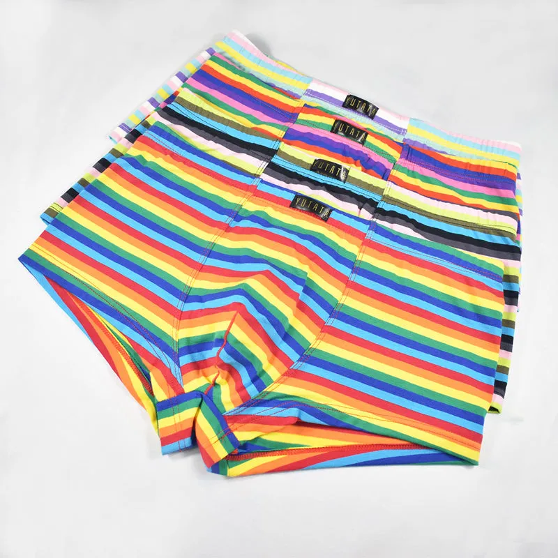 Breathable Colorful Stripes Boxer