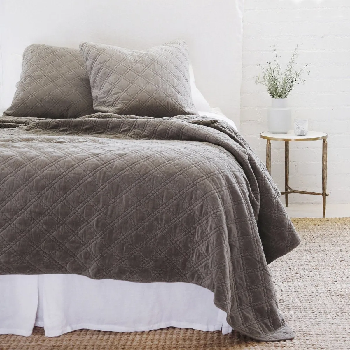 Brussels Pewter Coverlets by Pom Pom at Home