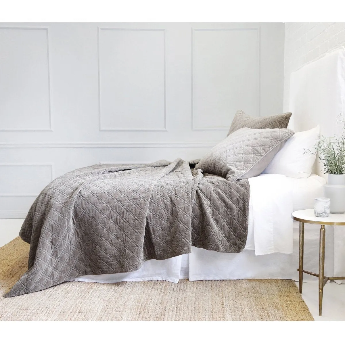 Brussels Pewter Coverlets by Pom Pom at Home