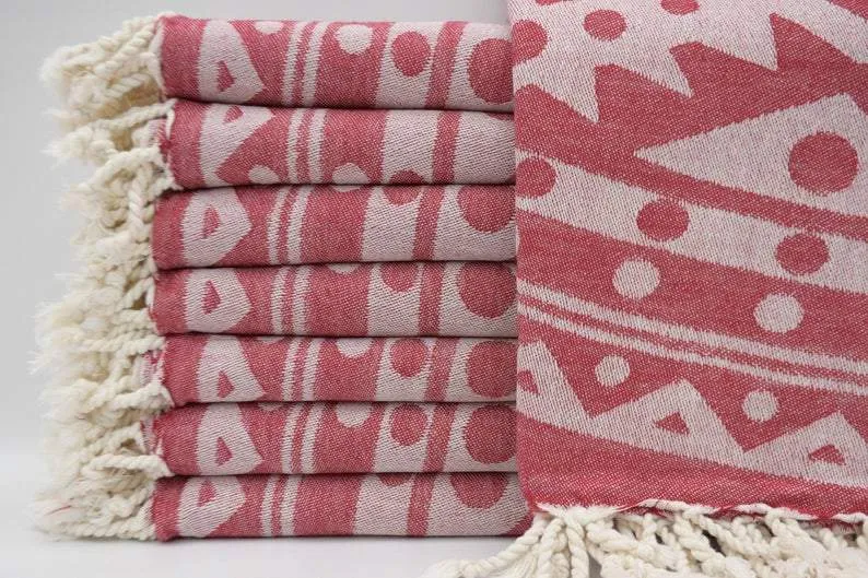 Burgundy Mandala 100% Cotton Towel