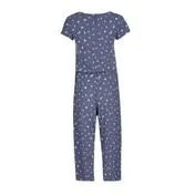 Cap Sleeve Crop Ditsy Spot Jumpsuit