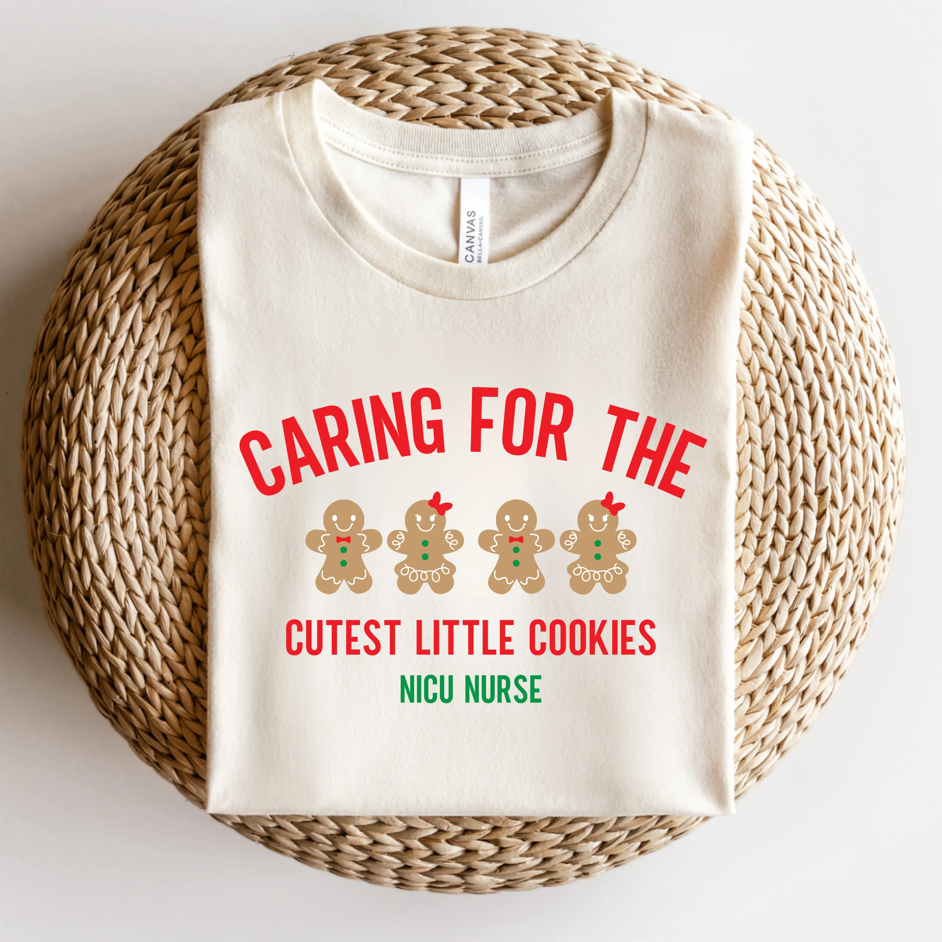 Caring for the Cutest Little Cookies - Christmas NICU Nurse Shirt