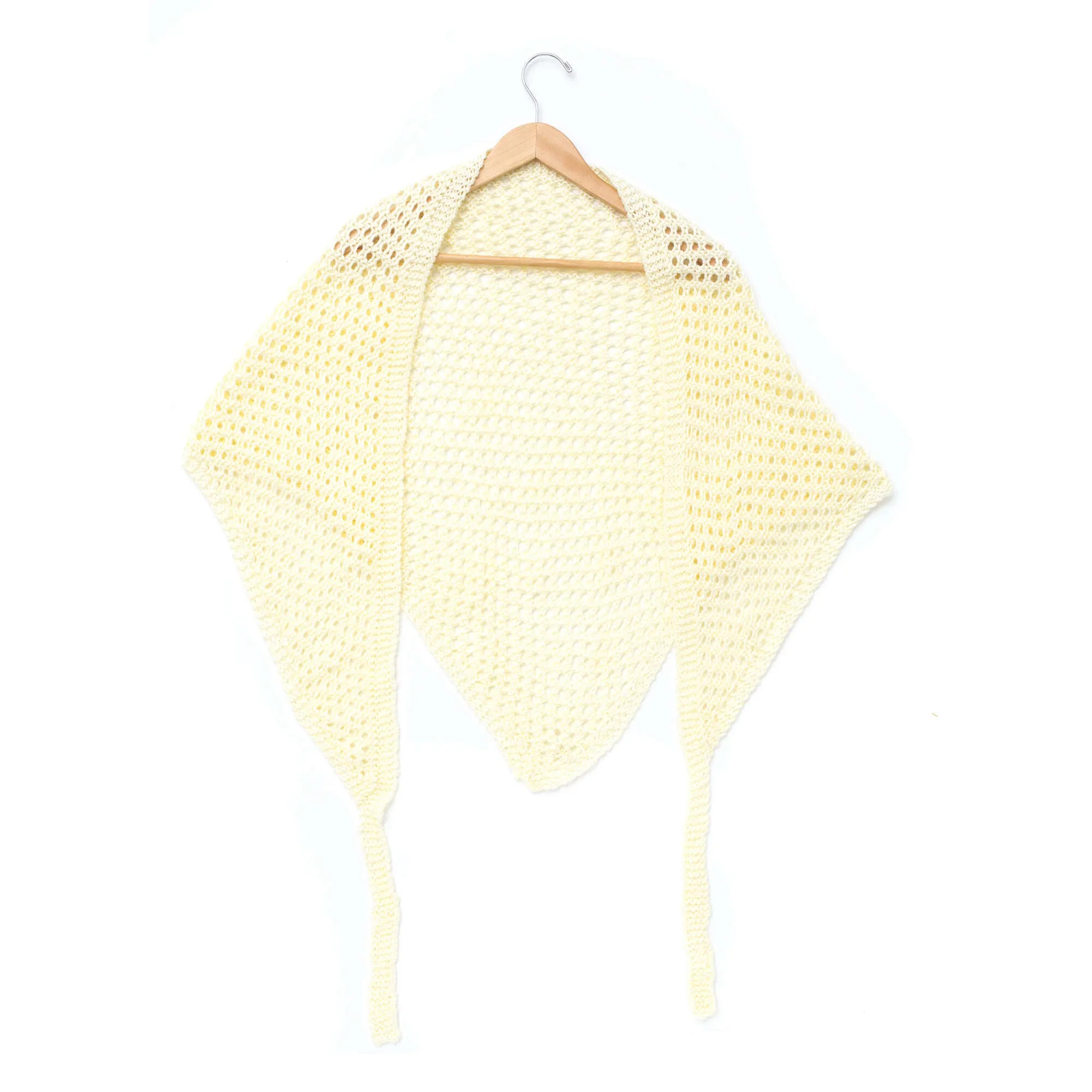 Caron Knit Triangular Shawl