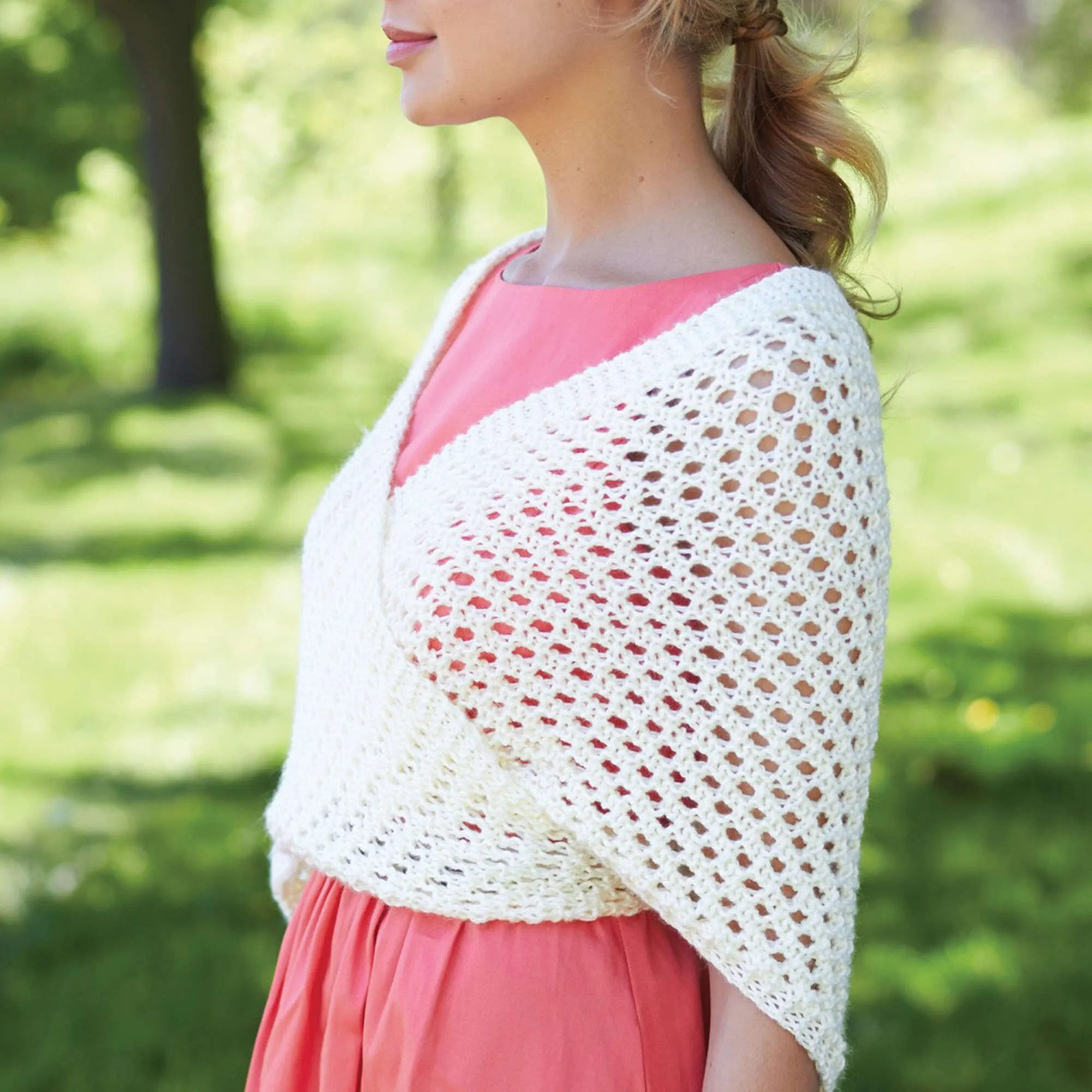 Caron Knit Triangular Shawl