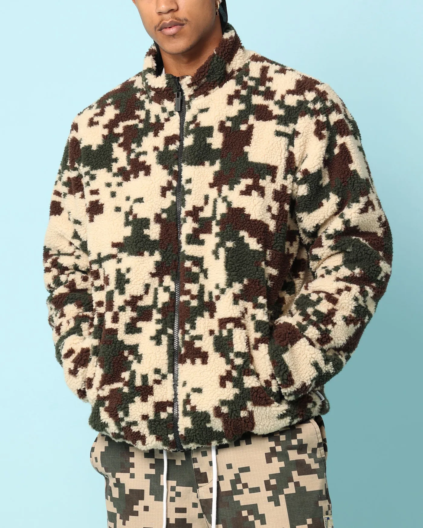 Carré Digi Sherpa Reversible Jacket Black/Camo