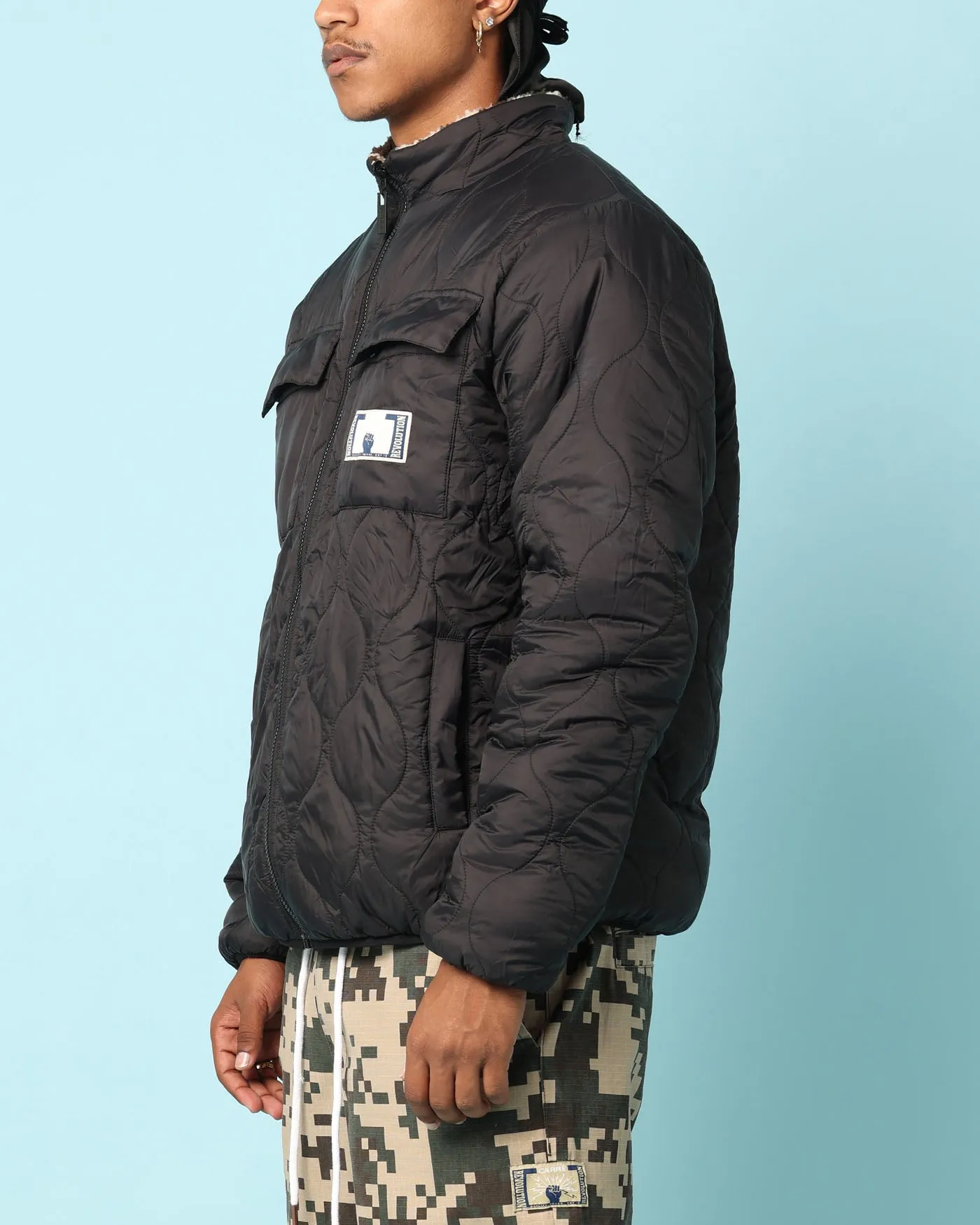 Carré Digi Sherpa Reversible Jacket Black/Camo