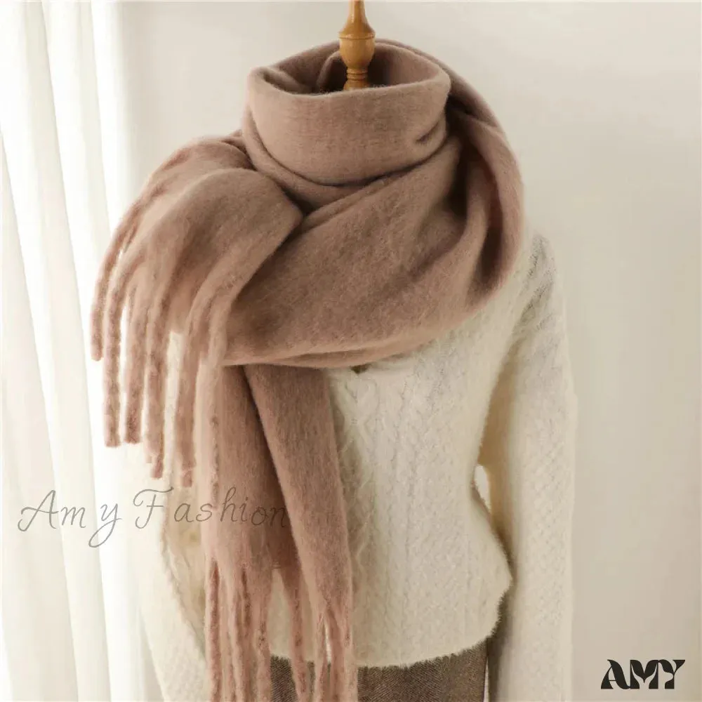 Cashmere Winter Pashmina Blanket Wrap - Thick and Soft Scarf