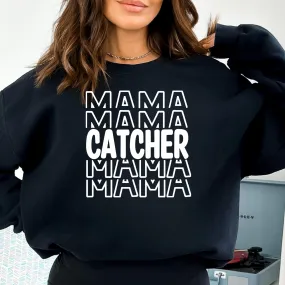 Catcher Mama | Baseball Mom Crewneck Sweatshirt