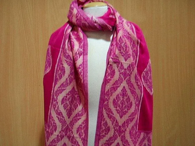 Cerise Damask Shawl