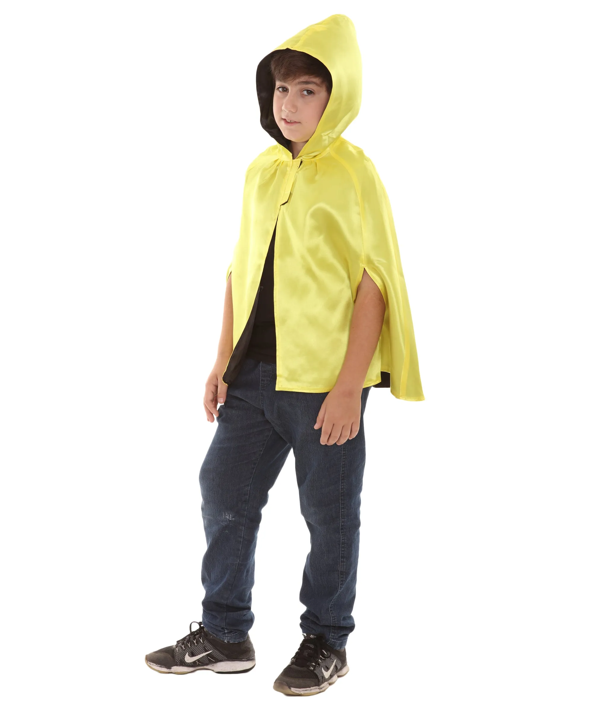 Child's Reversible hooded Short Cape costume | Multiple Color Option Halloween Costumes