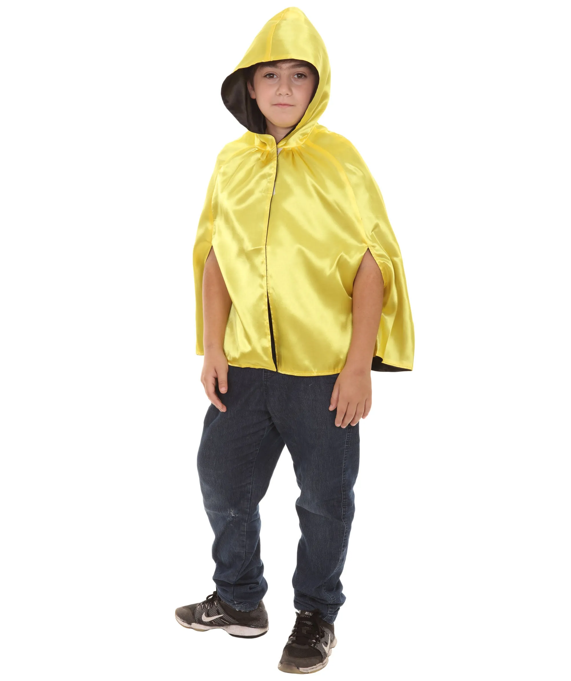 Child's Reversible hooded Short Cape costume | Multiple Color Option Halloween Costumes