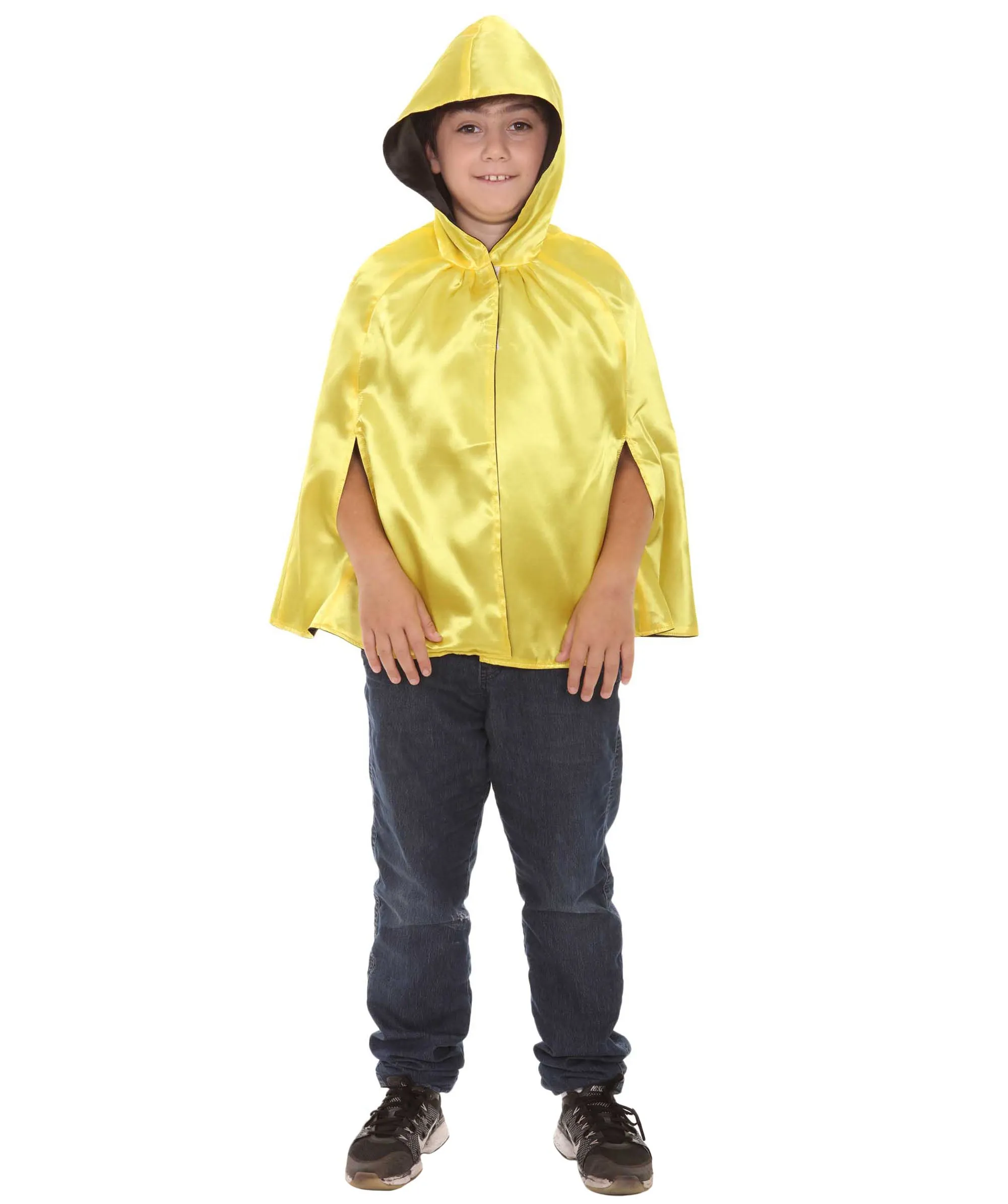 Child's Reversible hooded Short Cape costume | Multiple Color Option Halloween Costumes