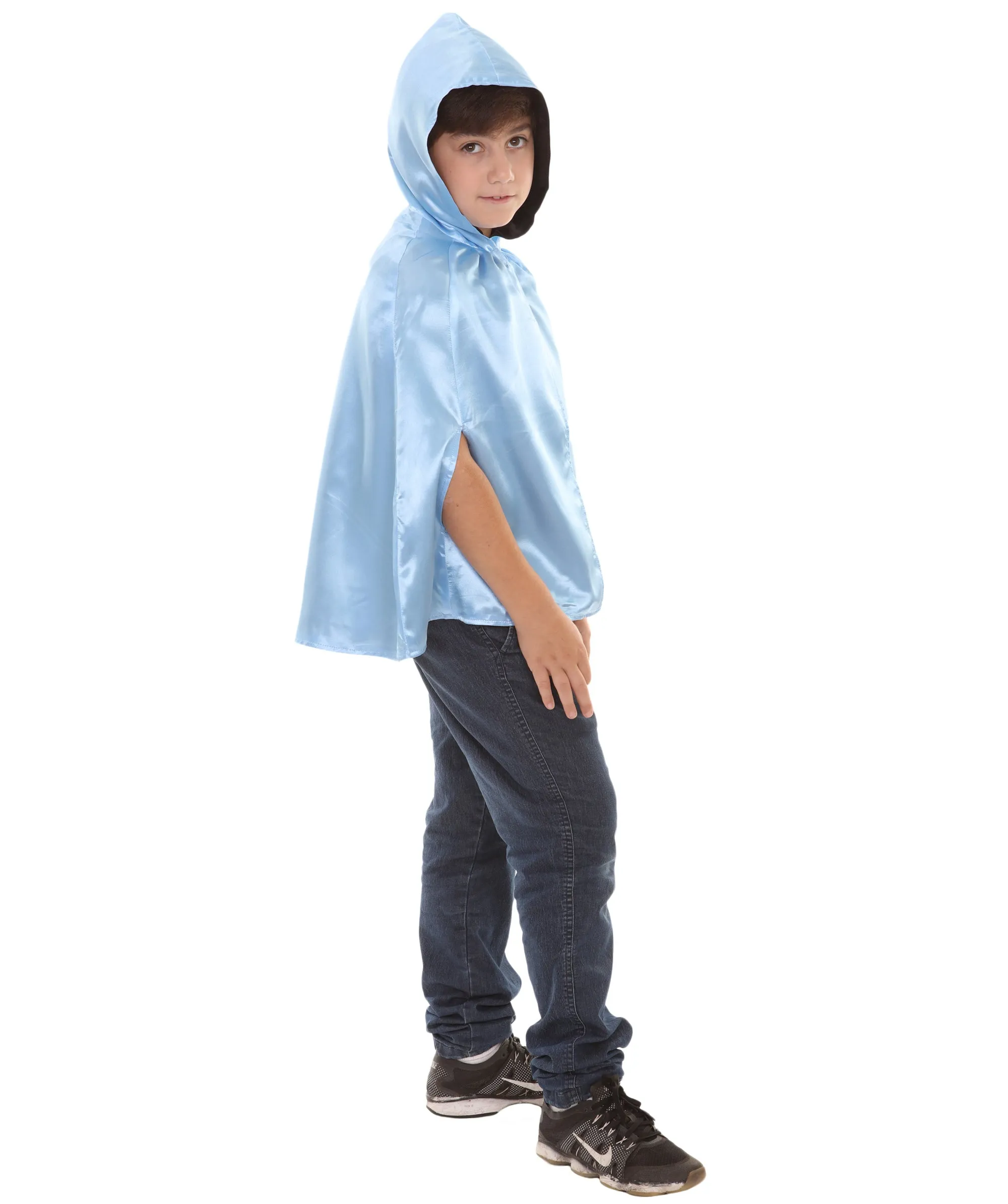 Child's Reversible hooded Short Cape costume | Multiple Color Option Halloween Costumes