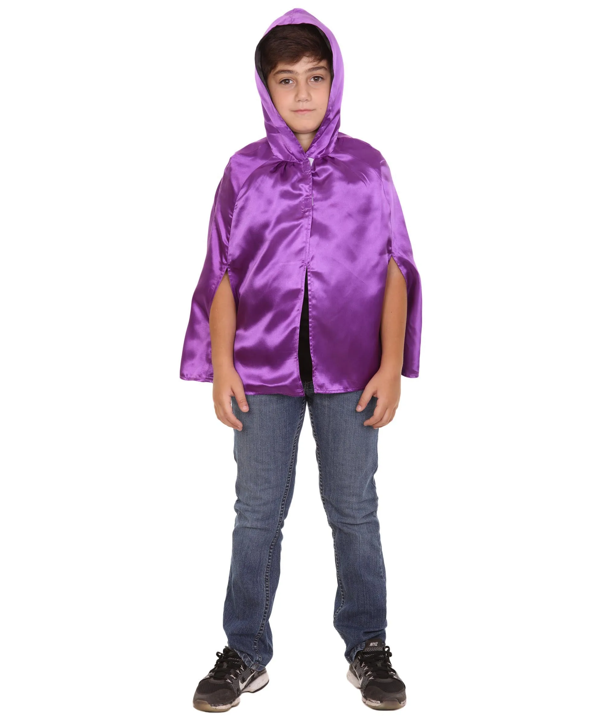 Child's Reversible hooded Short Cape costume | Multiple Color Option Halloween Costumes