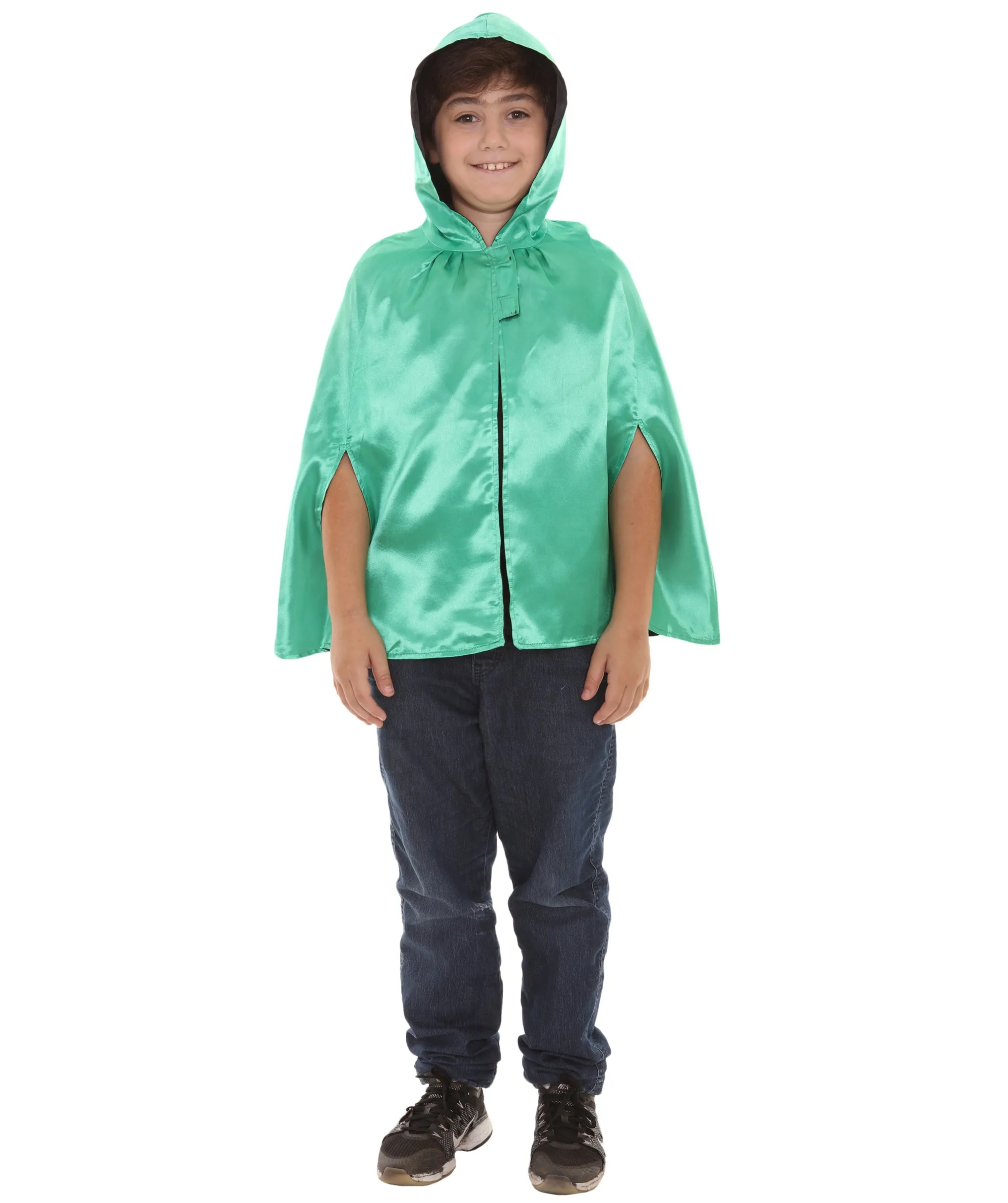 Child's Reversible hooded Short Cape costume | Multiple Color Option Halloween Costumes