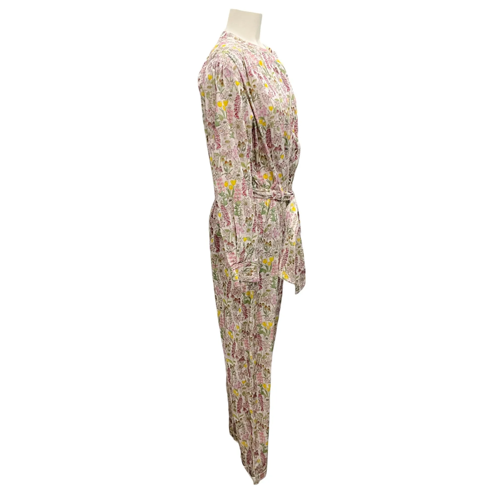 Chufy Multi Floral Printed Belted Corduroy Jumpsuit