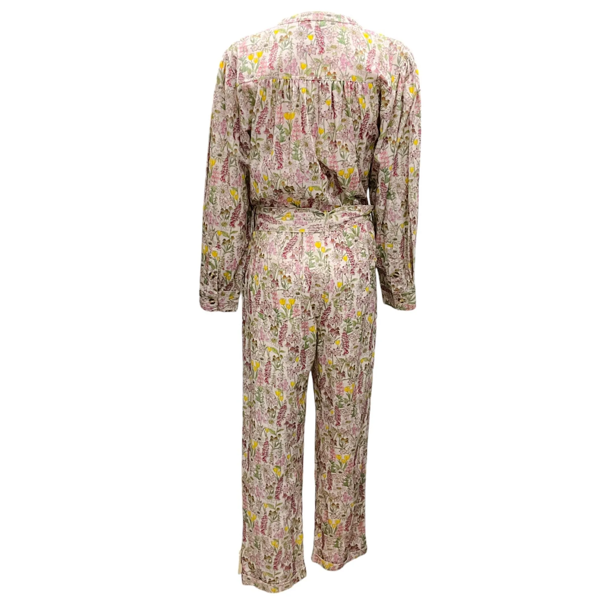 Chufy Multi Floral Printed Belted Corduroy Jumpsuit