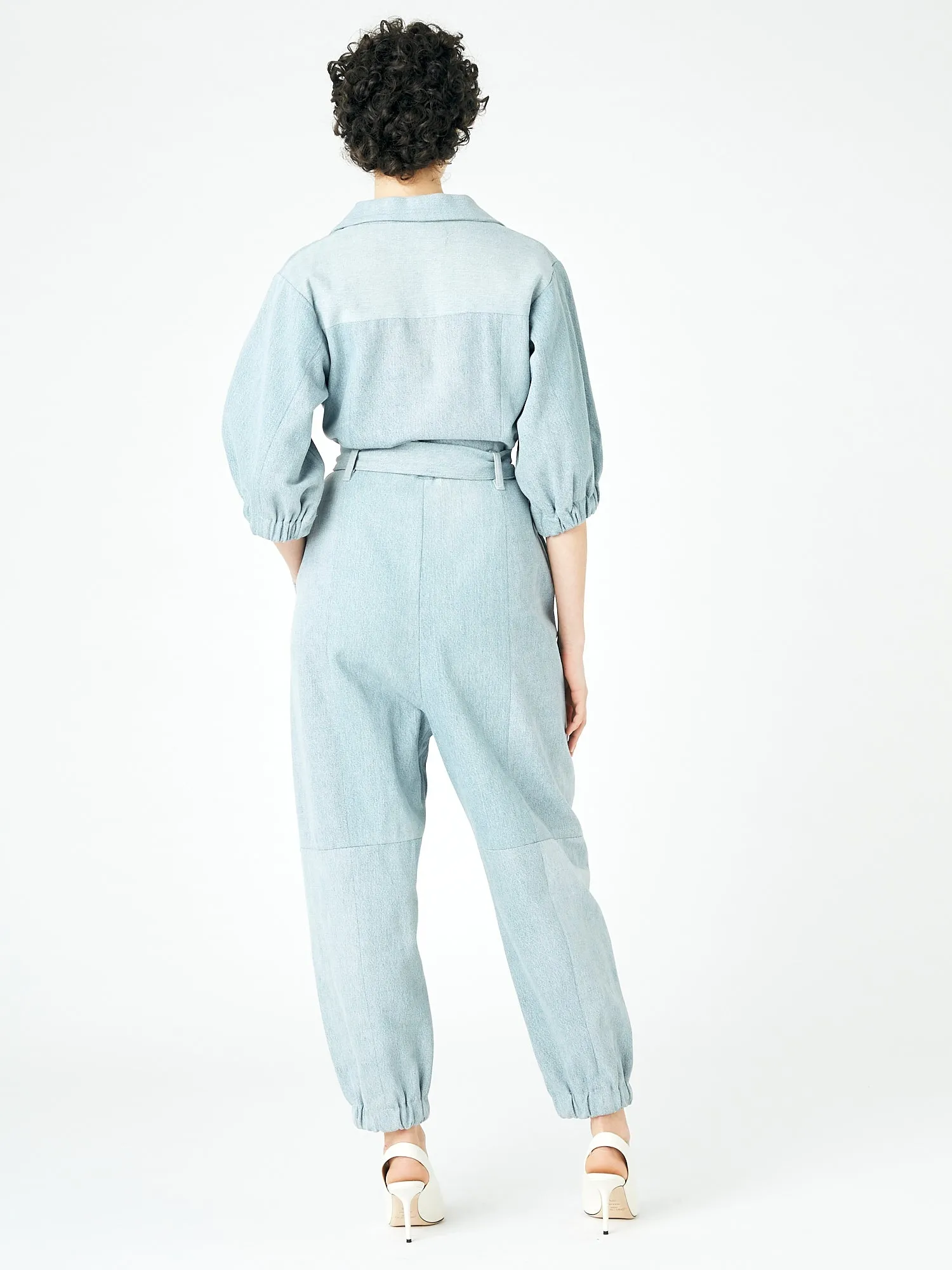 Classic Denim Jumpsuit Light Blue