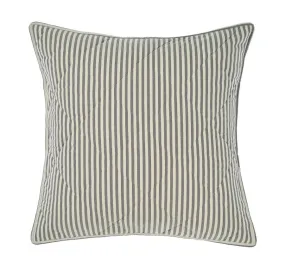 Classic Stripe European Pillowcase Charcoal